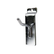 SSWBasics Slatwall Accessories: 2" Chrome Slatwall Hooks, Pack of 50 - Premium