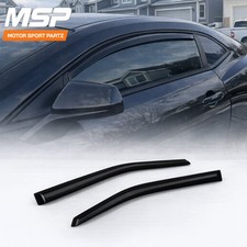 2pcs Rain Guard Window Visor Sunshade Tape On For Chevy Uplander 2005-2008 Smoke