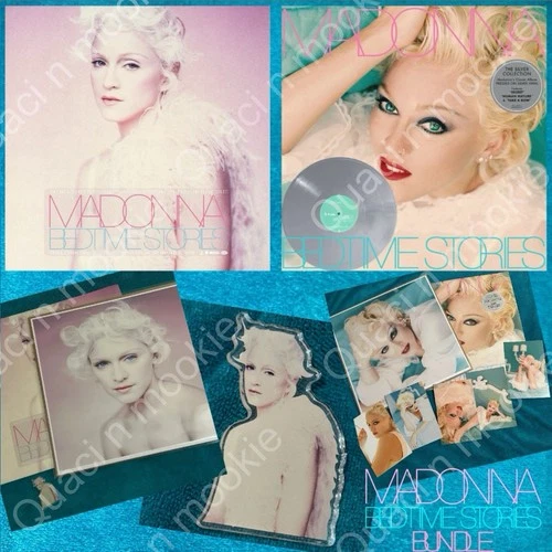 Madonna Bedtime Stories Bundle Promo Pin Postcards Silver Vinyl Untold Chapter