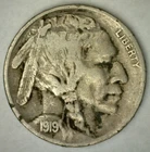1919 Buffalo Nickel 5c Coin Very Fine Philadelphia Mint Indian Head VF 5-Cents
