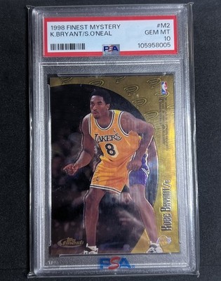 1998-99 Topps Finest Mystery Finest Kobe Bryant, Shaquille O'Neal #M2 PSA 10