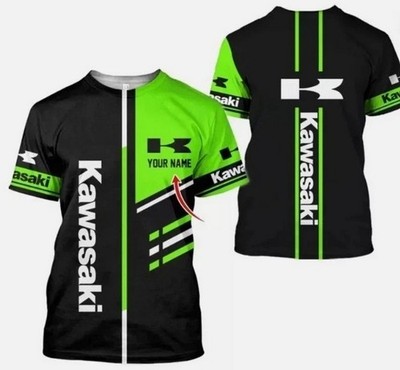 Personalized Name Kawasaki Racing 3D All Over Printed T-Shirt, Unisex All Size