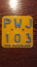 Mofa Moped Oldtimer Nummernschild Holland Niederlande 1998 gebrauchter Zustand !