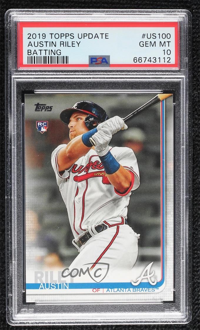 2019 Topps Update Austin Riley (Batting) #US100 PSA 10 GEM MT 14tu