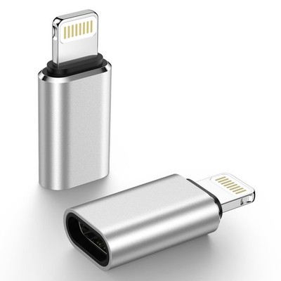 USB C auf Lightning Adapter, 2er Pack Typ C iPhone Adapter Connector, Silber