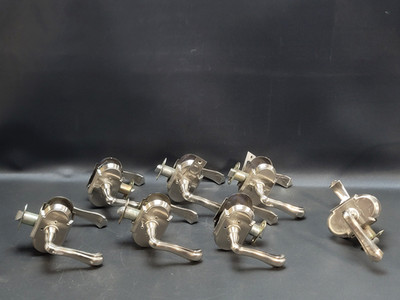 Lot of 7 ~ Commercial/Residential Door Handles ~ Satin ~ Keyless