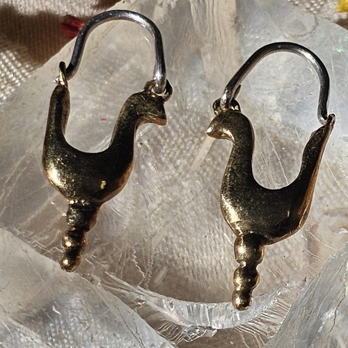 Schläfer Handwerker Silber und Messing Vögel stilisiert 26x12mm - Bild 13 von 18