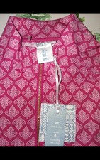Sigrid Olsen Golf  Tennis Full zip Lightweight Jacket Pink Print