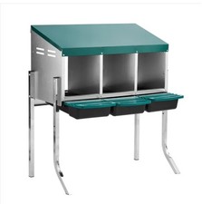 Caja de anidación de pollos, caja de anidación de 3 compartimentos para poner huevos, pollito de montaje en pared