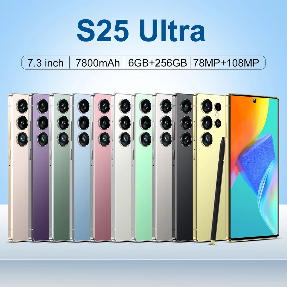 S25 Ultra 无锁版 5G 智能手机 Android 14 双卡双待手机 6GB+256GB 7.3英寸 — 第 2/4 张图片