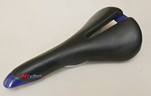 Selle Italia Mythos leather Vanadium rails & blue trim Exclnt cond FREE SHIPPING