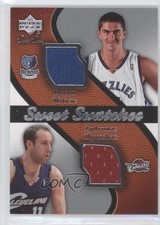 2007 Sweet Shot Swatches Memorabilia Darko Milicic Zydrunas Ilgauskas #SW-IM 0q4