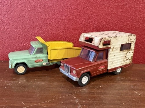 Tonka Dump Truck & Tonka Camper Vintage Set Of Two