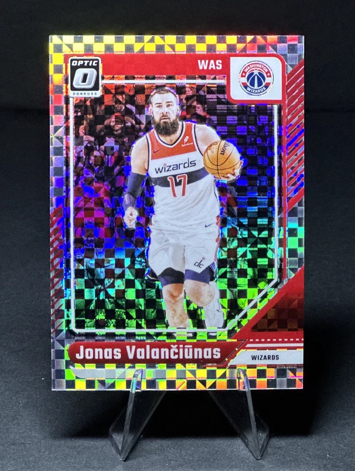 2024-25 Panini Donruss Optic SSP Checkered Board Jonas Valanciunas #21 Wizards - Image 2 of 3