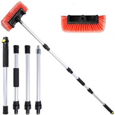 Orange Long Handle Car Wash Brush For Truck Boat RV SUV Fits 70 Inch