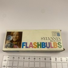 12 Vintage Sylvania Blue Dot Flash Bulbs Press 25B Flashbulbs For Camera