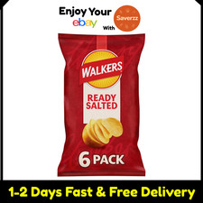 Walkers Ready Salted Multipack Crisps 6x25g