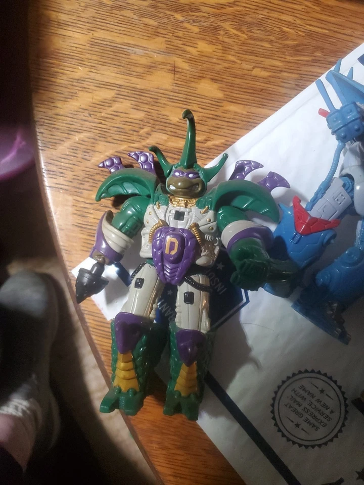 Vintage 1994 Teenage Mutant Ninja Turtles Cyber Samurai Figures Loose Lot Of 4 - Image 2 of 4