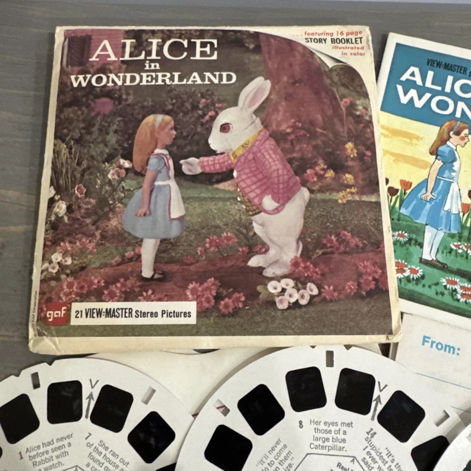 gaf B360 Alice in Wonderland Classic Tales Stories view-master Reels Packet - Image 2 of 4