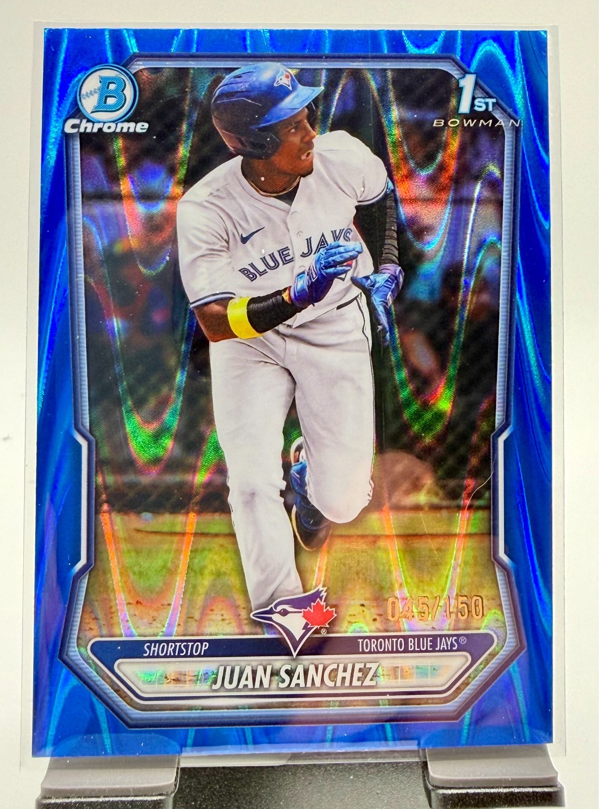 2026 Bowman Chrome Juan Sanchez 1st #BCP-25 Blue Raywave /150 Toronto Blue Jays