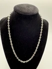 Vintage 1960s Silver Tone Chain Necklace 18 inch Costume Jewelry 1373
