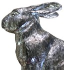 Heavy Solid Pewter Rabbit Hare Figurine Woodland Animal Ornament 220g