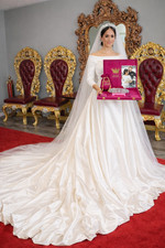 Meghan Markle Wedding Tiara Royal Diamond Bandeau Inspired Bridal Crown  XL Box