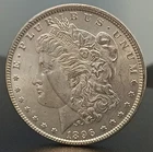 1896 p Morgan Silver Dollar - Vibrant Uncirculated Details