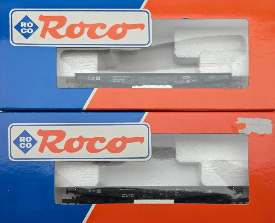 Roco H0 46385 2er Set Schwerlastwagen SSys DR NEU UNBESPIELT TOP Zustand m.OVP 