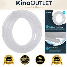 Durable 10ft Clear Vinyl Tubing, 3/8" ID x 1/2" OD Ideal for Plumbing Projects