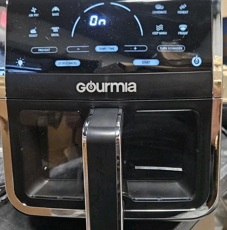 Gourmia 8 Qt Digital Window Air Fryer with 8 One-Touch Cooking Functions, Black