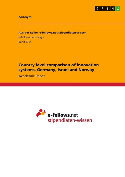 Country Level Comparison Of Innovation Systems. Germany, Israel And Norway Anony-image