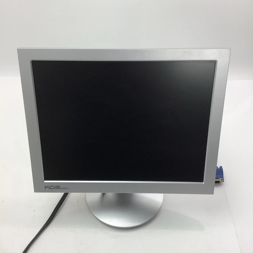 KDS 500P 15" Screen LCD Computer Monitor Desktop Silver | Free Shipping TESTED - Image 3 of 4