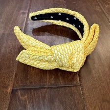 Lele Sadoughi Holly Raffia Oversized Bow Headband OOAK