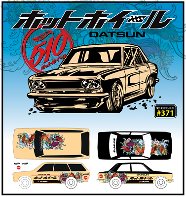 DATSUN 510 japan Tattoo 2023 WaterslideDecals 1/64 CUSTOM
