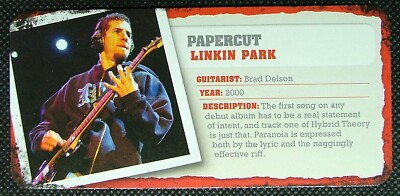 Guitar riff TAB Papercut Linkin Park Brad Delson Q37