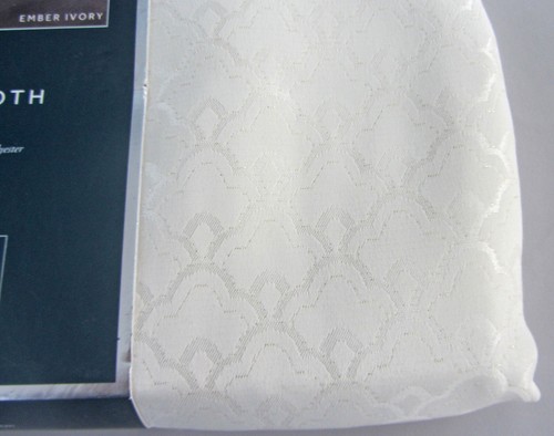 Waterford Tablecloth NAPPE Ember Ivory 70" x 84" NEW - Picture 2 of 5