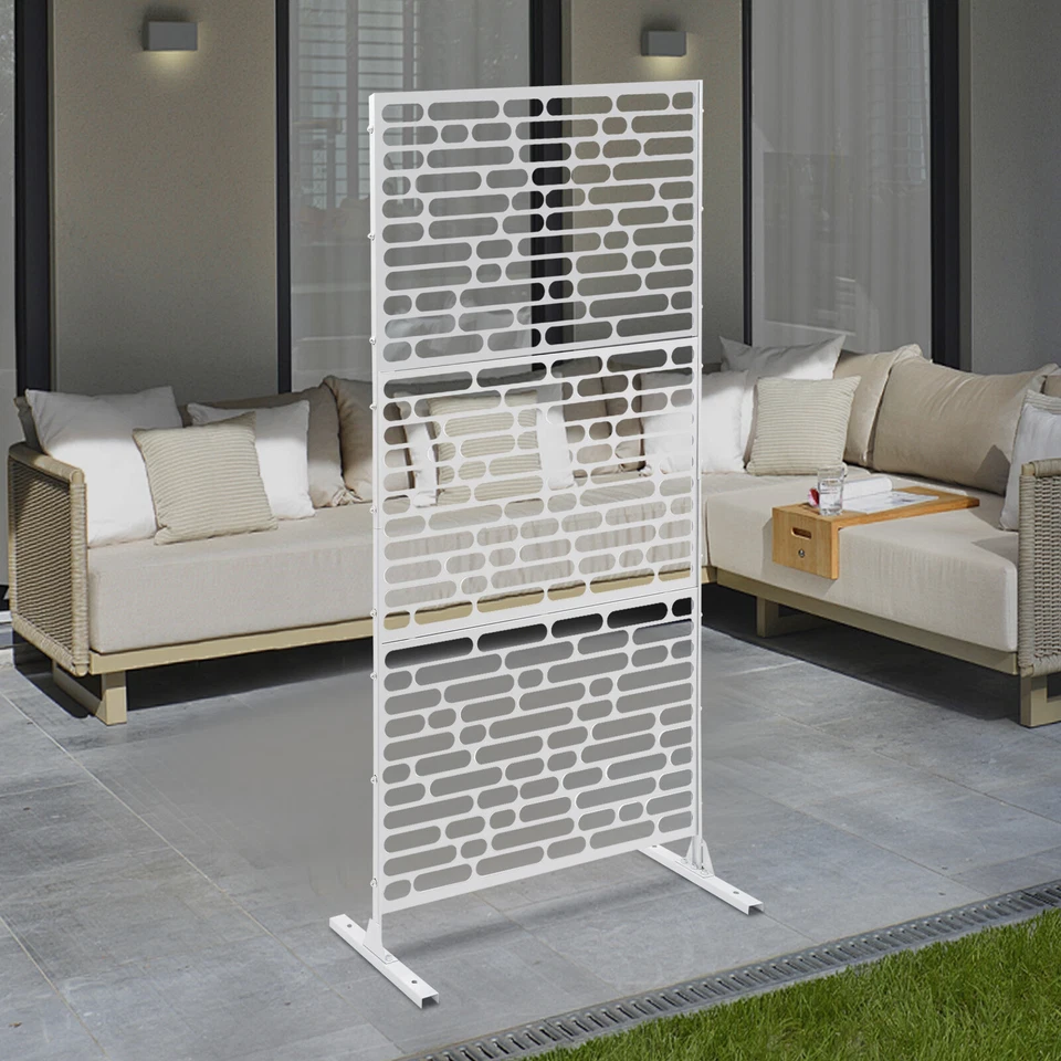 Pantalla de privacidad de metal de 6,2 pies X 3 pies al aire libre para patio, jardín, cerca, decoración de balcón - Imagen 4 de 4