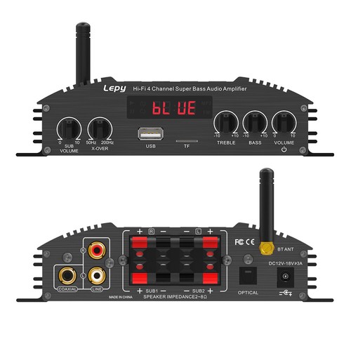 4CH Pro Audio Amp: 60Wx4 Channels, Bluetooth 5.0 & Clear Sound - Picture 17 of 19