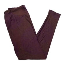 OS LuLaRoe Leggings  BURGUNDY SUBTLE FLORAL PATTERN  Sizes 2-10, ONE SIZE