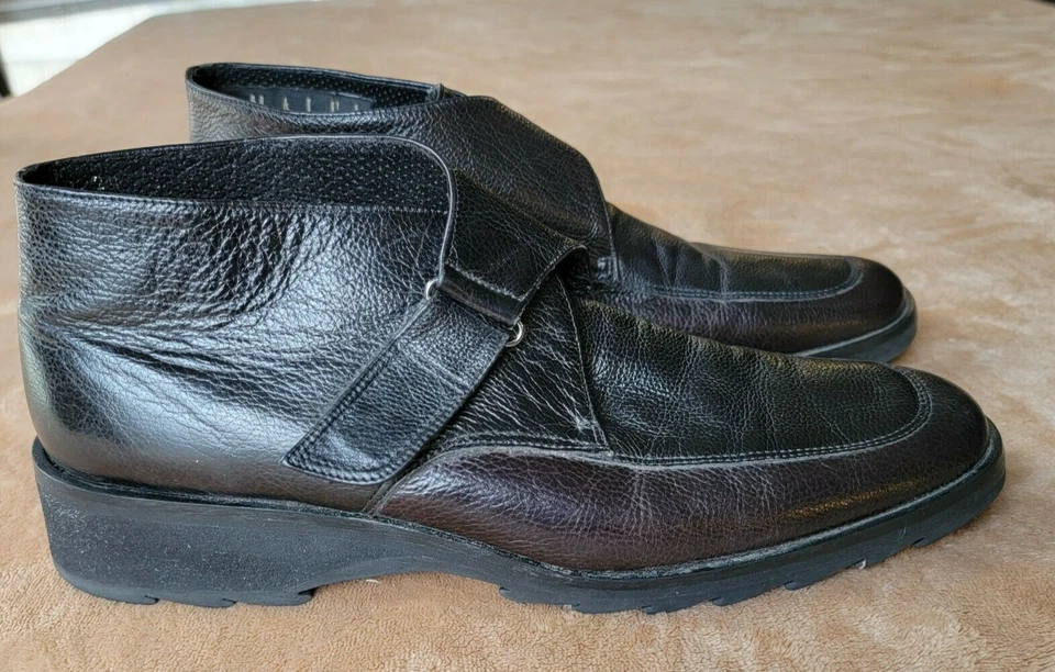 Botines de cuero negro Amalfi Pillow A para mujer talla 9 AA Italia Foto 4 de 4