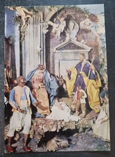 art postcard Martins Nativity Figurines Kunstverlag Wolfrum Wien Austria Vienna