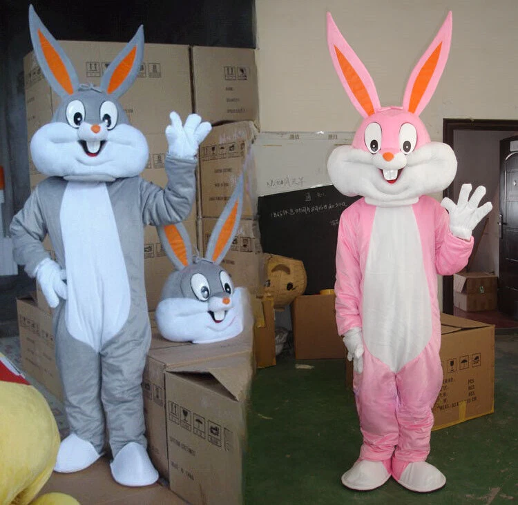 Disfraz de Conejo Mascota Dibujos Animados Traje Fiesta Juegos con disfraces Adulto Conjunto Vestido Foto 2 de 4