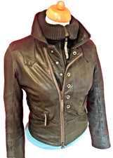 Firetrap Hunta Black Leather Jacket Size S Rose Tyler Doctor Who