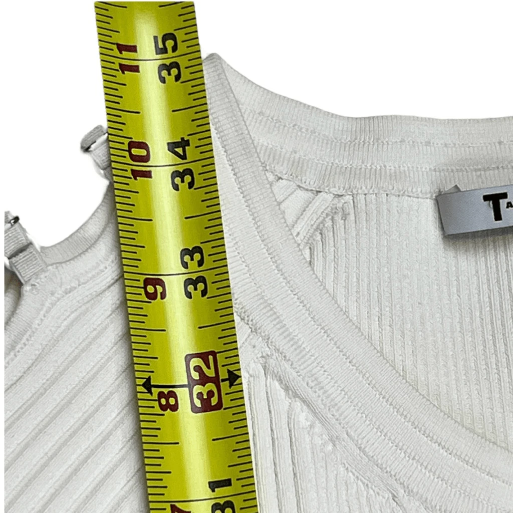 Dettaglio cinturino T di Alexander Wang bianco sporco medio sexy elastico LS