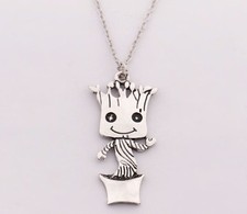 BABY GROOT GUARDIANS OF THE GALAXY 1" STAINLESS STEEL PENDANT ON 18" CHAIN
