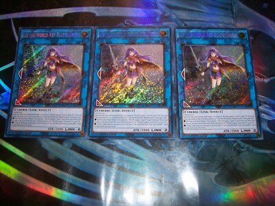 3x Lib the World Key Blademaster 1st Edition Secret Rare BLMM-EN159 Yu-Gi-Oh