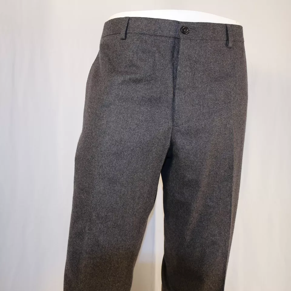 Pantalones de vestir Ralph Lauren Black Label Italia nuevos grises lisos para hombre talla 38" W x 38" L Foto 3 de 4
