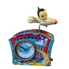 Rhythm CLOCK ALARM Vintage Astro Boy working with Box Near Mint