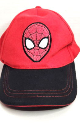 Youth Size  Red Cap Black Bill  Marvel Spider-man Baseball Hat 